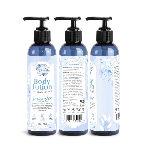 Design a body lotion bottle to appeal to women who want clean beauty and me time Design von Pencil_afjalo