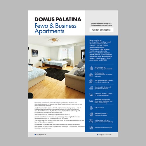 Designs | Business Exposé Design for Corporate Apartments (A4, 3-4 ...