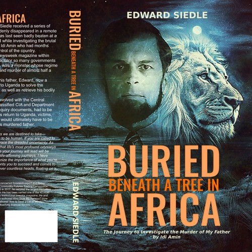 True Crime Book Cover- a son's journey to investigate his father's murder in Africa Design by SusansArt