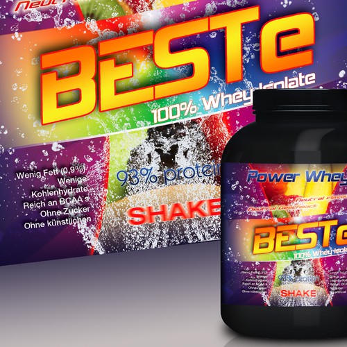 Striking, colourful, fruity label needed for the best Protein Design réalisé par svo