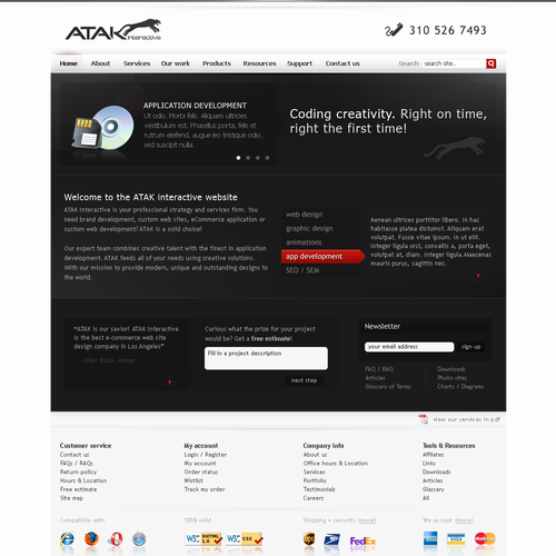 Interactive Services Agency Web Redesign - Award Winner Wanted Design by Netraam