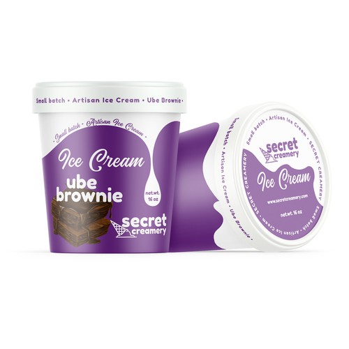 Ice Cream Packaging for Ube Ice Cream Design by Krasi Miletieva