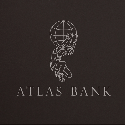 Logo for Atlas Online Bank. Design by 44_Designs_Studio