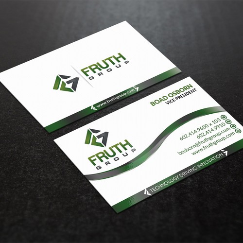 New High Tech Business Cards for High Tech Company Diseño de Nuhan Enterprise IT