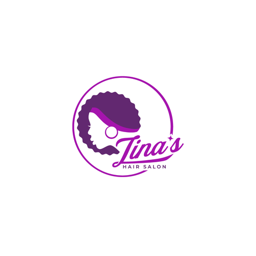 Showcase African Heritage and Glamour for Zina's Hair Salon Logo Diseño de oopz