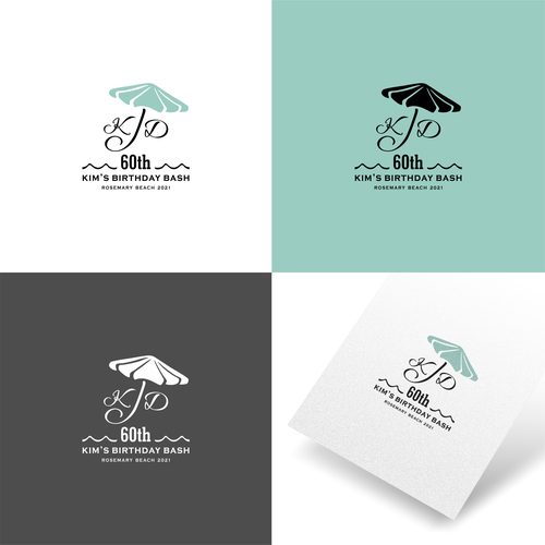 Refined yet Jaunty Logo for 60th Birthday Design by Gilidesigns™