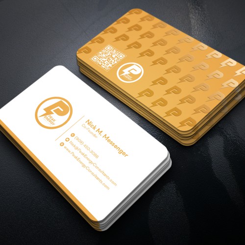 Modern Business Card Design for Electric Energy and Solar Company Design by Brandmaker artist