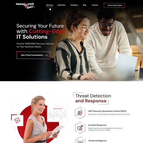 Cutting-Edge Website Design for Premier MSP/MSSP - Tech Rockstars, Inc Design by pb⚡️