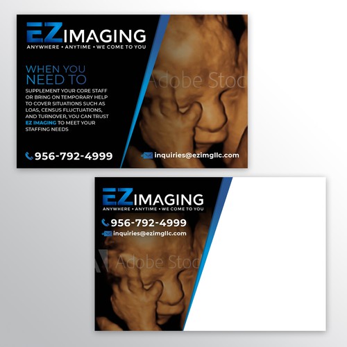 ULTRASOUND STAFFING CARD/FLYER Diseño de Bluebubble