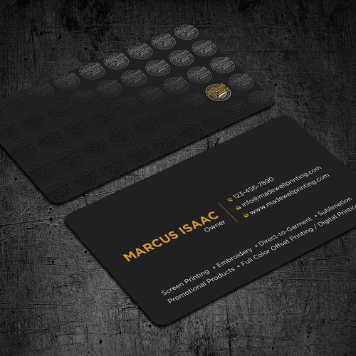 Business Card for a Custom Clothing/Product Business Design by Brandmaker artist