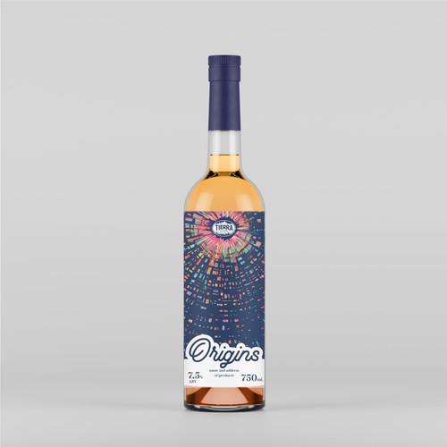 Wanted: an image forward and colorful spirit bottle label design for Apple Brandy release Design by adhitya7393