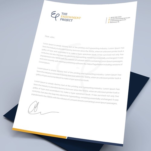 Clean, simple note design, The Endowment Project Design by Xclusive16