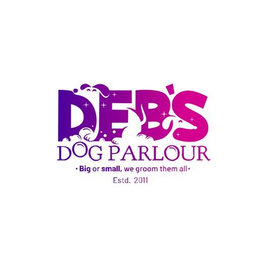 clean, fun lines incorporating dogs for grooming Design by Nelli Designer