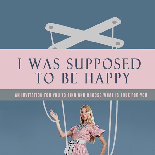 "I was supposed to be happy" - Book cover for Swedish Self Help Icon Design by forHim