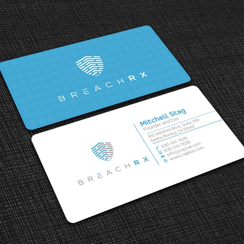 Professional B2B Card for Cyber Security Software Company Diseño de Design sp