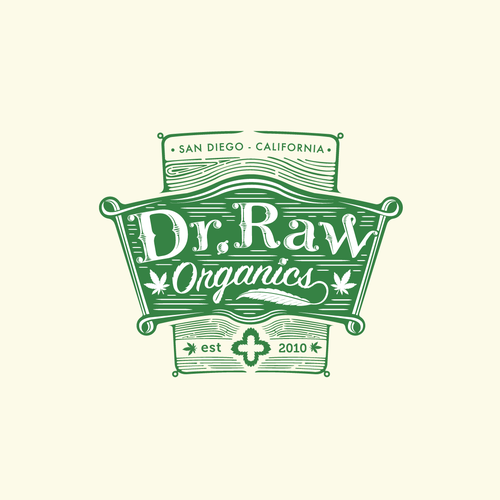 'Dr.Raw' - Organic Cannabis Products Logo Design by rizkia