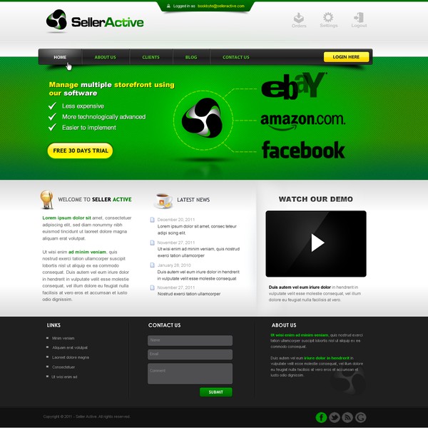 Design by Jan Michael Gelogo titled "Seller Active Year 2012"