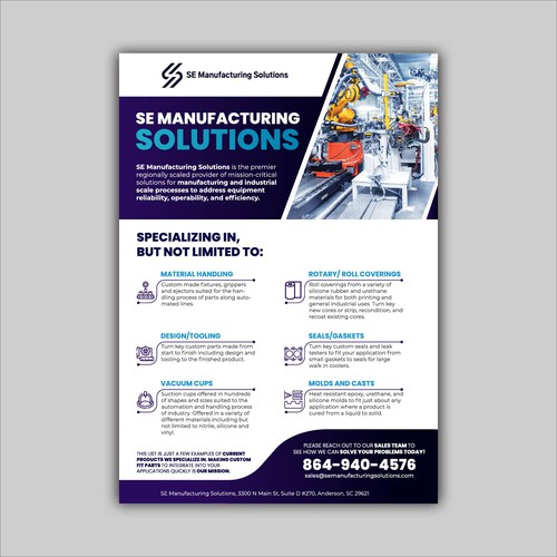 Clean single page line card for potential customers Design by line2code