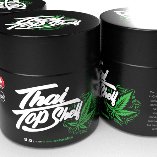 Luxury Cannabis Jar Label Design for High-End Thai Brand Design by Yoga Zoeko