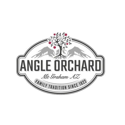 100 year old orchard logo. Design by Mararti