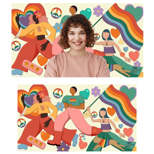 Virtual backgrounds for PRIDE month (multiple winners) Design by Twoolw