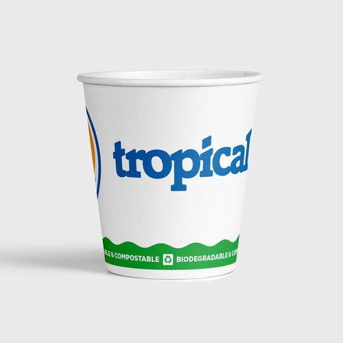 Design biodegradable cups for an international brand. Design by Shreya007⭐