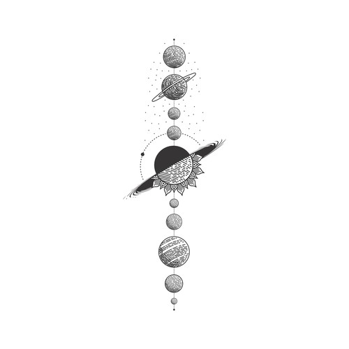 Tattoo Design - Solar System | Tattoo contest