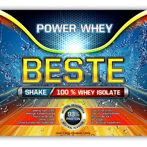 Striking, colourful, fruity label needed for the best Protein Design von cos66