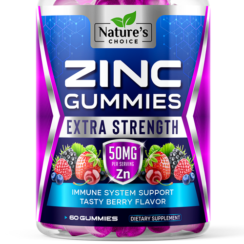 Tasty Zinc Gummies design needed for Nature's Choice Réalisé par ZAKIGRAPH ®