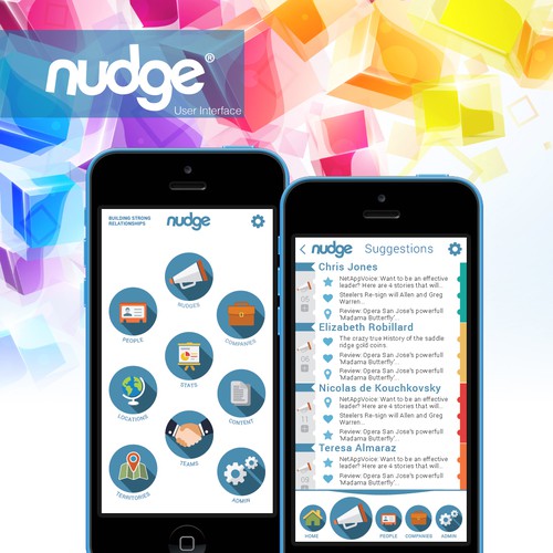 Two-screen design refresh for sales application on phone/tablet Design by Diego99