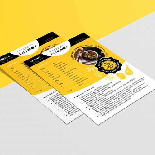 Recipe flyer template Design by ChinYii