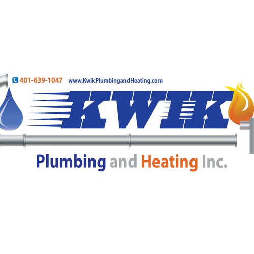 Create the next logo for Kwik Plumbing and Heating Inc. Diseño de KK-design