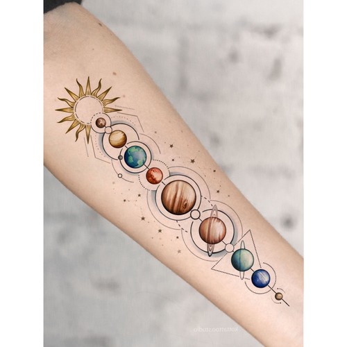 milky way solar system tattoo