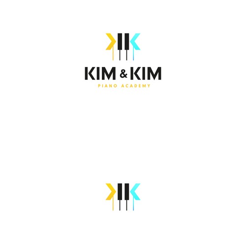Logo to appeal adult piano students for online piano school called Kim & Kim Piano Academy Design by Matt *