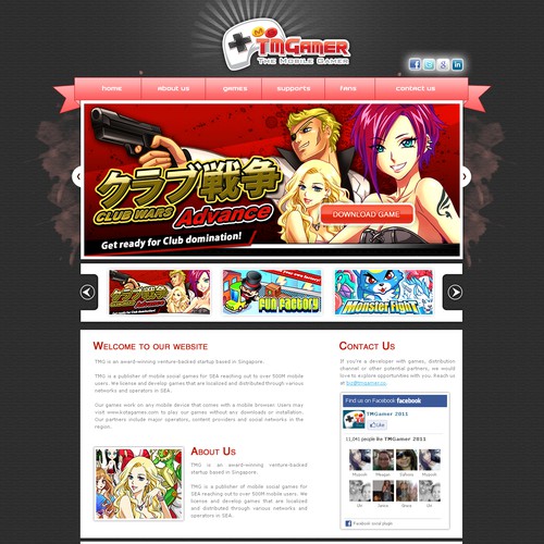 website design for TMGAMER Design por ExcellenceTech