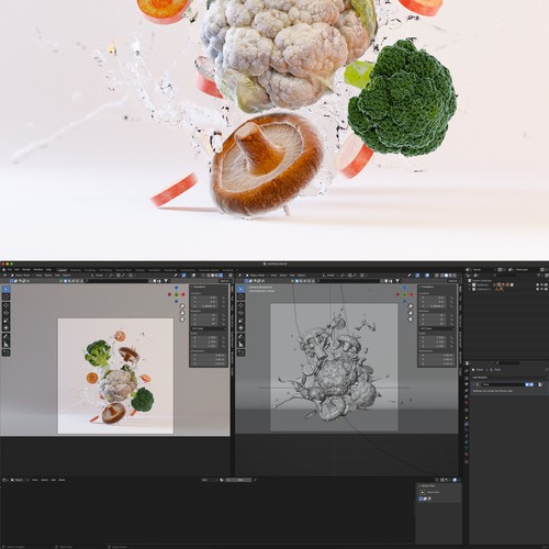 Vegetable Food Collage Design by MaisonHueco™