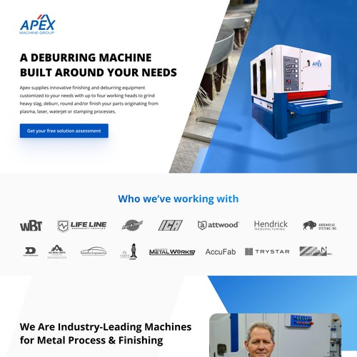 B2B Industrial Machinery - Lead Gen. "Welcome" Landing Page - TONS of Assets Included Design by Hilmi Arkan