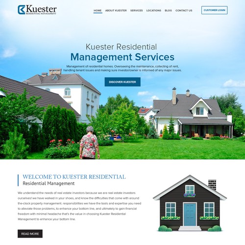Awesome Residential Management site Design  page design contest