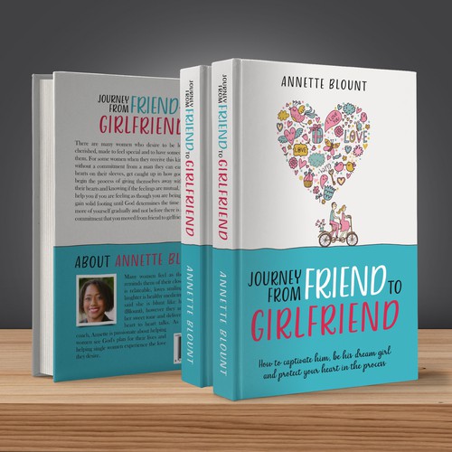 Design a book cover that is fun and playful to help single women experience love beyond friendship Design by U.T