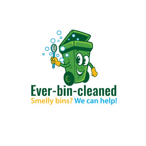 Trash bin cleaning business logo Design by PrintFactory ™