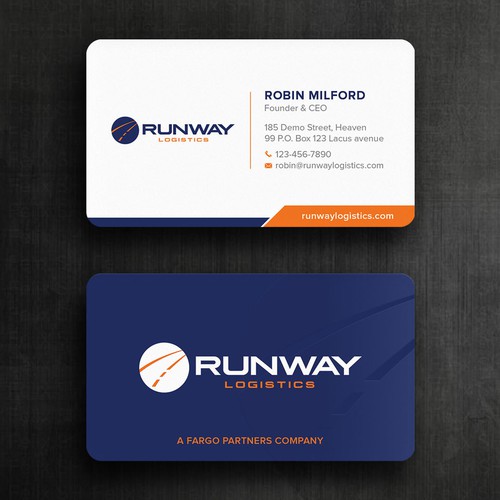 Runway Logistics Business Card Design by Felix SH