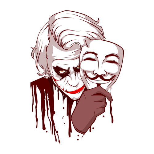 Tattoo Designs - Joker Anonymous Design von aries_zain