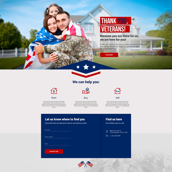 Design by paultenn titled "Lead generating landing page for a real estate company"
