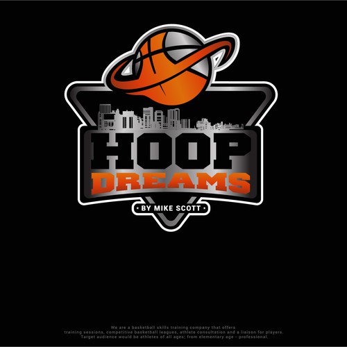 Create a sleek, athletic logo for Hoop Dreams by Mike Scott Design by Mark Takeuchi