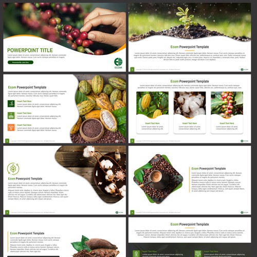 Powerpoint template for a soft commodity Group Design by Chachan234