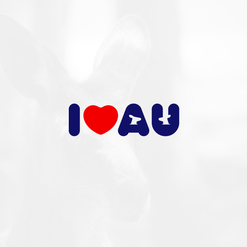 I Love Au Logo to appeal tourists and locals alike Design by squidy