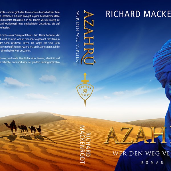 Create a book cover for an outstanding, breathtaking novel that takes place in the Sahara desert!