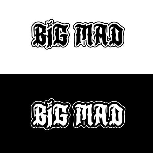 Custom typography logo for Melbourne hardcore band BIG MAD Design by MagesticD