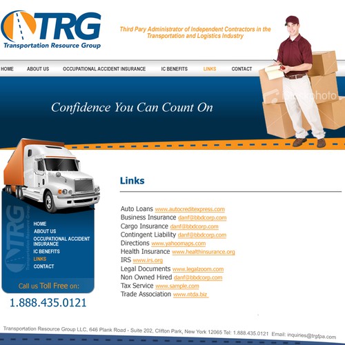 WEBSITE DESIGN / TEMPLATE - TRANSPORTATION RELATED COMPANY Design by DigilicaSL