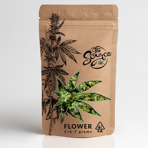 Cannabis Flower Bag Design Design by Sashkica